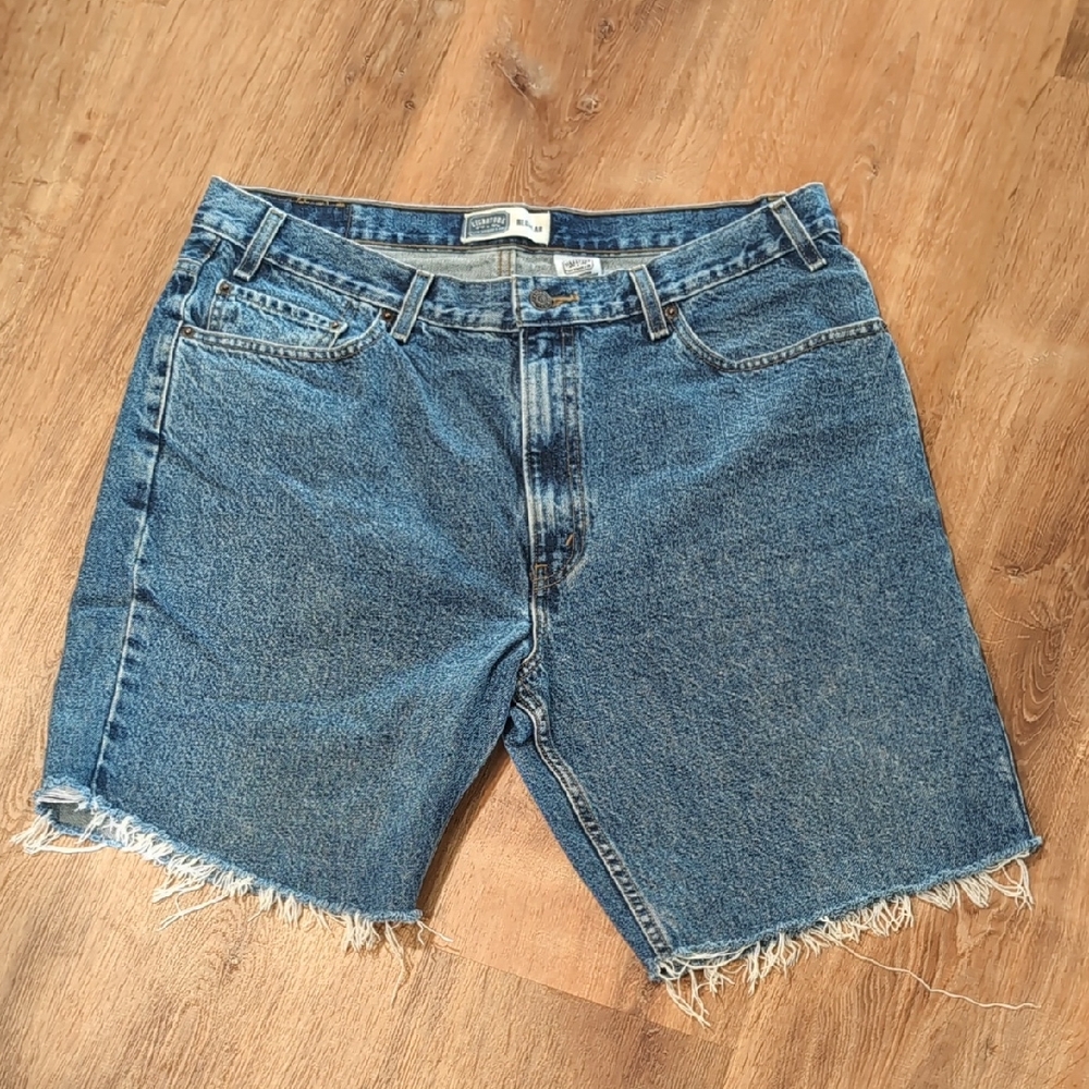 Levi's Signature Blue Denim Jean Cutoffs